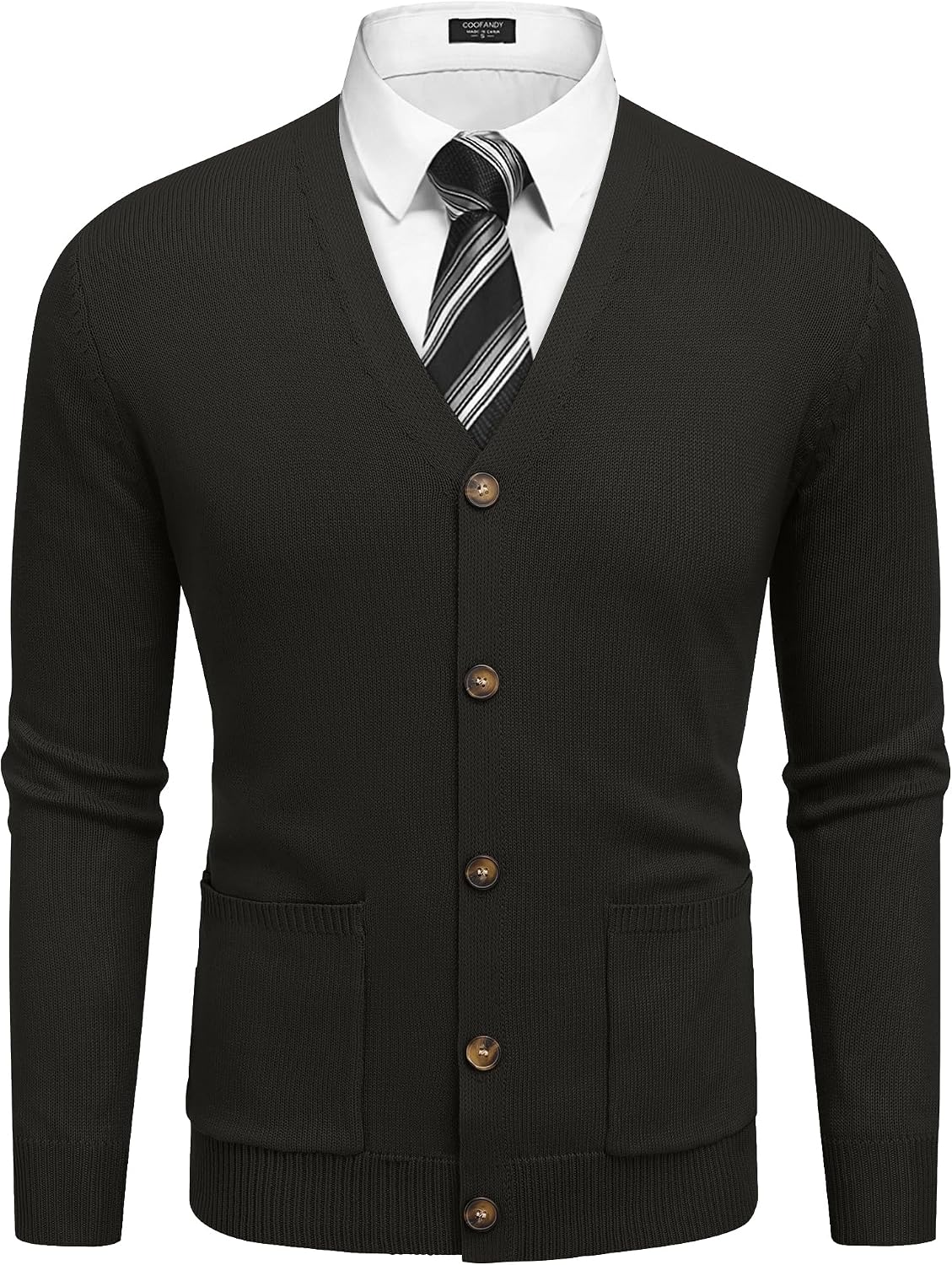 V-Neck Button Cardigan - Image 6