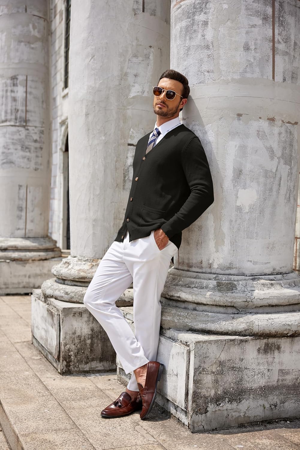 V-Neck Button Cardigan - Image 5
