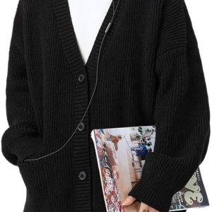 Cable Knit V-Neck Cardigan