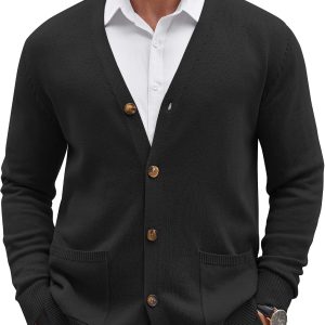V-Neck Button Cardigan