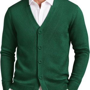 V-Neck Knit Cardigan